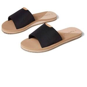 TOMS Women's Carly Slide Sandals Black Size 7